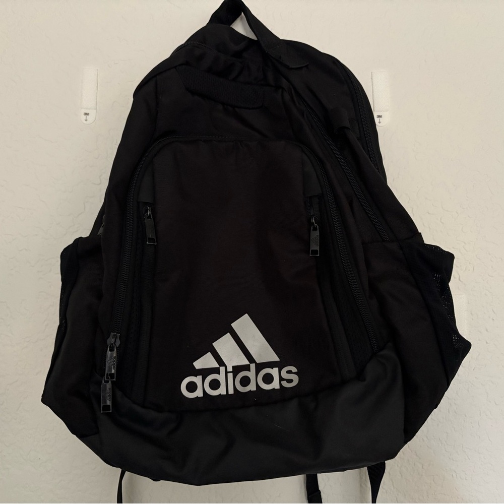 Adidas Black Backpack with Gray Logo